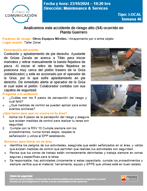 11-Accidente de riesgo alto (S4) en Planta Guerrero